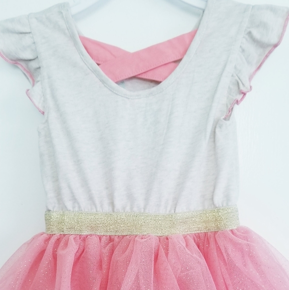 Little Lass Kitty Cat Print Peach Tutu Skirt Dress Size 3T - Picture 9 of 12